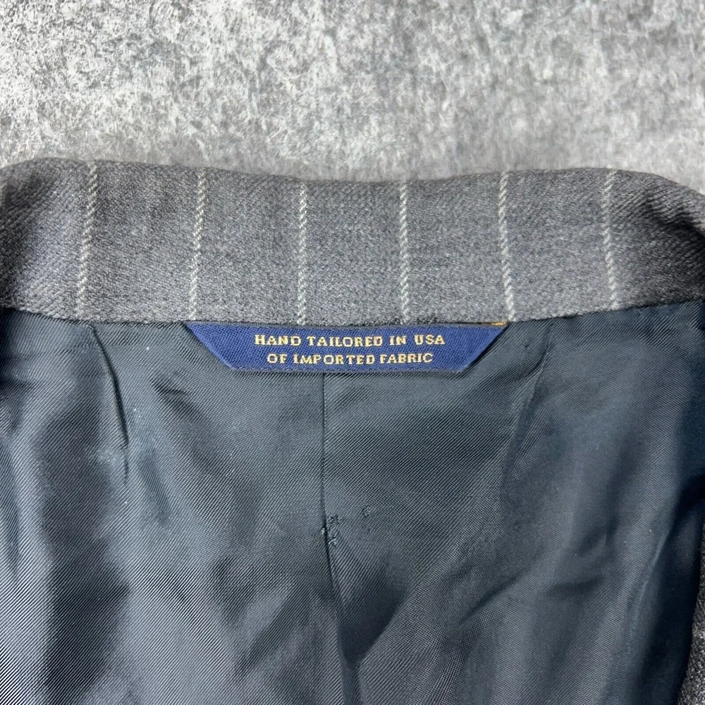 Brooks Brothers Golden Fleece Blazer Men 48R Gray Pinstripe Sport Coat Jacket US